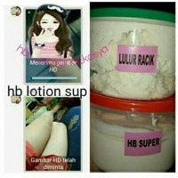 paket hemat pemutih badan hb racik super+lulur racik susu 250g