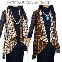 Jual Tunik vest Cardigan Batik atasan bolero A379 Murah