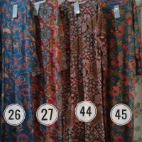 Jual Daster Batik Lengan Panjang Kencana Ungu Label Biru Murah