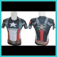 Jual BASELAYER MANSET UNDER ARMOUR CAPTAIN AMERICA ABU Berkualitas Murah