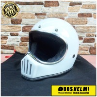 Helm Cakil List Chrome Putih