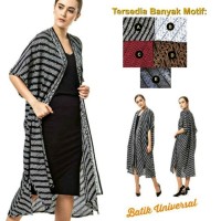 Jual BATIK KIMONO LENGAN PENDEK.HIJAB.BATIK CAP PARANG -KIMMIE.BANYAK WARNA Murah