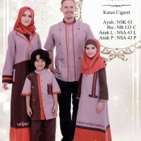 Baju Muslim Keluarga - Nibras Family 43 - Sarimbit Gamis Koko