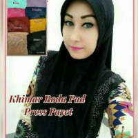 Khimar Roda Pad Press Payet / jilbab instan