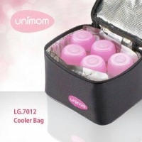 Cooler Bag Unimom - Tas Penyimpan Asi Free 5 Botol ASI + 2 Ice Gel