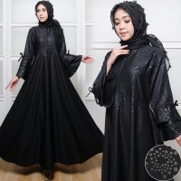 Jual Gamis Baloteli Embos Polos Umbrella Busui Black Murah