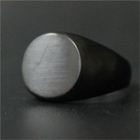 Jual Cincin Titanium Black Jade Ring Oval Plate Cincin wanita Biker Jewelry Murah