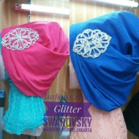 Jual Turban Pesta Mewah Ceruty Glitter Swarovsky Murah