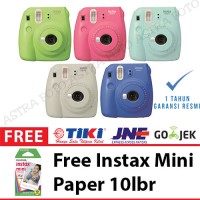 Fujifilm Instax Mini Kamera Polaroid 9 - FREE REFILL PAPER 10lbr