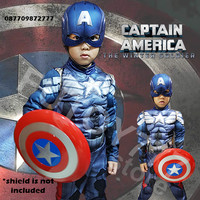 Jual Baju kostum anak captain America superhero avengers ulangtahun cosplay Murah