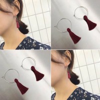 Jual Anting round shape with tassel | aksesoris import murah Murah