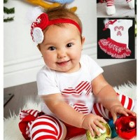 Jual setelan anak bayi balita natal christmas santa cewek jumper modern Murah