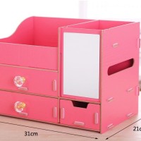 Jual KOleksi organizer unik Kode 58 RAK KOSMETIK KAYU CERMIN KACA Best Murah