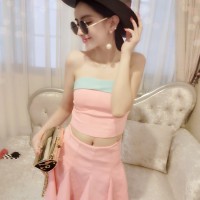 JES-SB0162 crop top skirt import korea-sexy dress mini wanita-setelan
