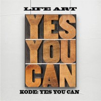 Jual Dekorasi Dinding Rumah Poster Kayu 20x30 - Yes You Can Murah