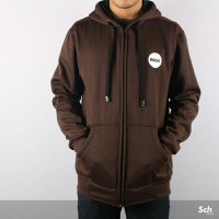 Jual JAKET SWEATER RSCH COKLAT ZIPPER HOODIE PRIA Murah
