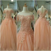 gaun pengantin wanita semi kebaya rok tutu