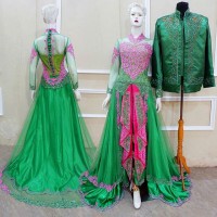 BAJU KEBAYA PENGANTIN MODERN COUPLE MUSLIM EKOR TERBARU HIJAU