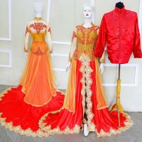 BAJU KEBAYA PENGANTIN MODERN MUSLIM EKOR PANJANG TERMURAH