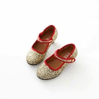 Jual sepatu high heels anak blink blink gold Murah
