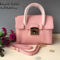Tas Branded Wanita Furla Metropolis Satchel - Baby pink