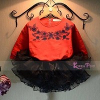 Jual SETELAN MERAH TUTU Baju Pesta Princess Import Sale Bran Best Seller Murah