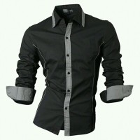 Jual BAJU HEM PRIA KEMEJA BATIK FORMAL CASUAL BARU VO KMJ BOY HITAM Murah