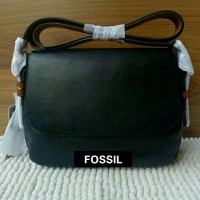 JUAL TAS FOSSIL HARPER LARGE SATCHEL BLACK ORIGINAL