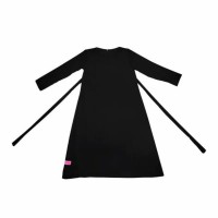 Jual Gamis Anak Perempuan Murah Polos BASIC Wolfis Hitam Murah