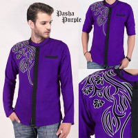 SALE IMPORT Pasha Purple AK baju koko pria rayon bangkok ungu
