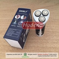 Jual Alat Cukur Jenggot Kumis Electric Shaver Senter Pendeteksi uang SANLY Murah