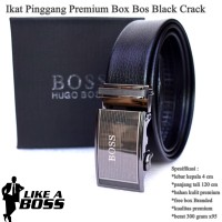 Grosir Ikat Pinggang Sabuk Premium Bos Hitam crack