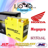 Aki Motor Honda Megapro Motobatt MTX5AL Aki Kering