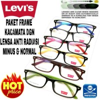 PAKET FRAME KACAMATA DGN LENSA ANTI RADIASI MINUS DAN NORMAL