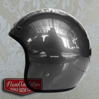 Helm Bogo glossy Abu Custom 500 Retro Bisa add Lis Chrome List Krum