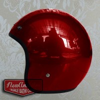 Helm Bogo glossy Maroon Custom 500 Retro Bisa add Lis Chrome List Krum