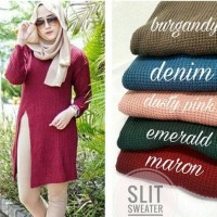 Jual Slit sweater | sweater rajut | baju rajut | pakaian wanita | rajutan Murah