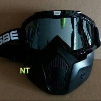 Goggle Mask Ose kaca warna silver iridium original.Bukan kaca helm LTD