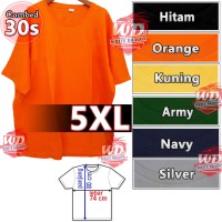 Jual Kaos Big Size 5XL Lebar 74cm, Panjang 80cm Hitam O Neck KAOS polos Big Murah