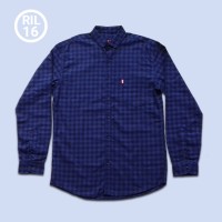 Jual Kemeja FLANEL Pria Murah dan Bagus Hijau Biru Garis Murah