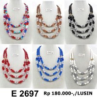 Jual OLIO KALUNG CHOKER BATU SUSUN IMPORT E 2697 Murah