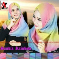 Jual JILBAB SEGIEMPAT RAWIS / KERUDUNG PELANGI / HIJAB GRADASI SEGI4 Murah