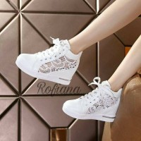 Jual SEPATU BOOT WANITA BROKAT / SEPATU WANITA BROKAT /SNEAKERS WEDGES Murah