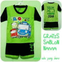 Kaos/Baju Anak/Kaos setelan Tayo The Little Bus/ Kaos Tayo