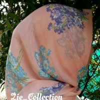 jilbab/hijab/kerudung pashmina motif bunga