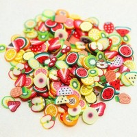 Jual 100pcs Fimo Slice motif buah Murah
