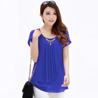 Jual JUAL BAJU ATASAN WANITA BLOUSE KOREA STYLE VARIASI KALUNG MUTIARA Murah