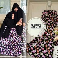 baju gamis syari selebgram monalisa onion sisesa