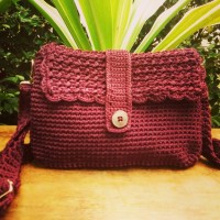 Jual tas rajut elegance maroon Murah