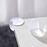 Jual Pelindung pengaman sudut siku meja kaca silikon oval transparan AHM030 Murah
